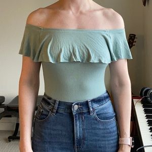 Express Off the shoulder thong bodysuit